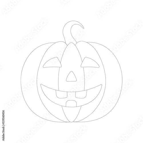  Halloween pumpkin head isolated on white background.