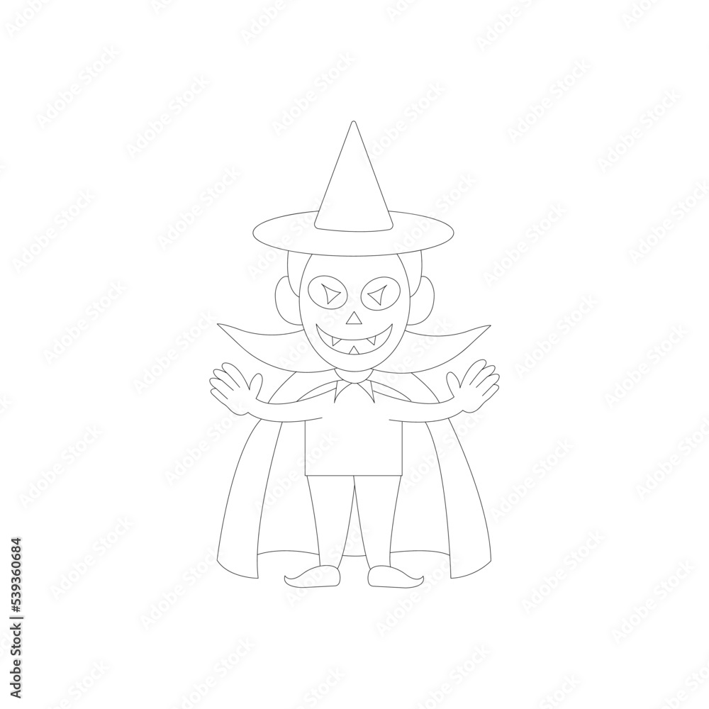 Child in a Devil Costume vector isolated on white background. Child in a Devil Costume vector isolated on white background.
