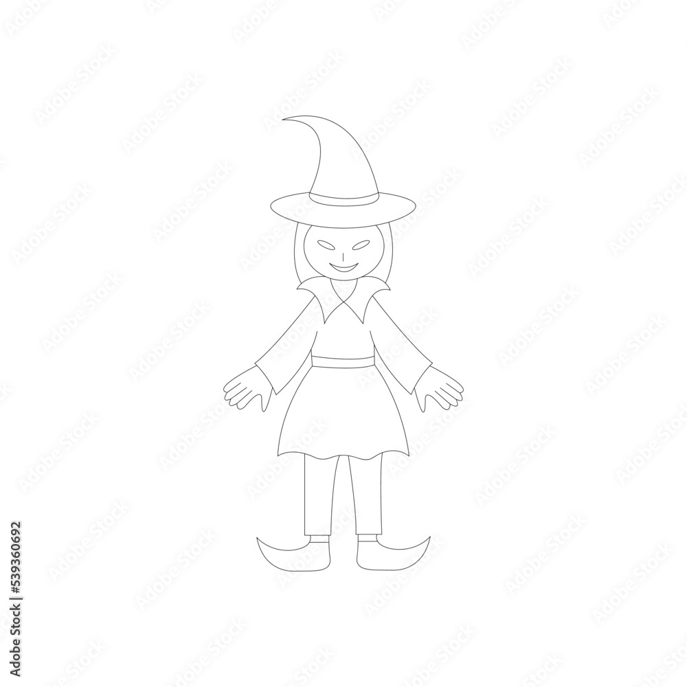 Halloween witch character. scary witch vector isolated on white background. vector illustration. Halloween witch character. scary witch vector isolated on white background. vector illustration.