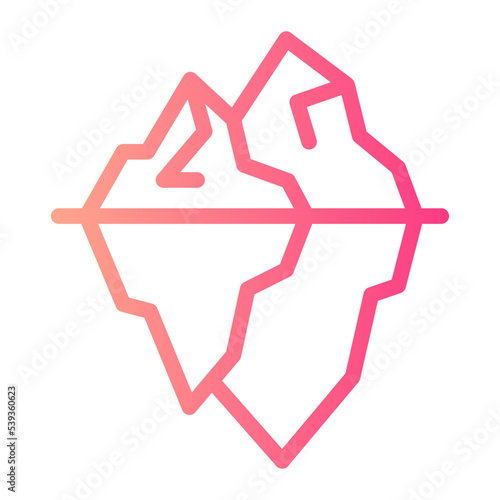 iceberg gradient icon