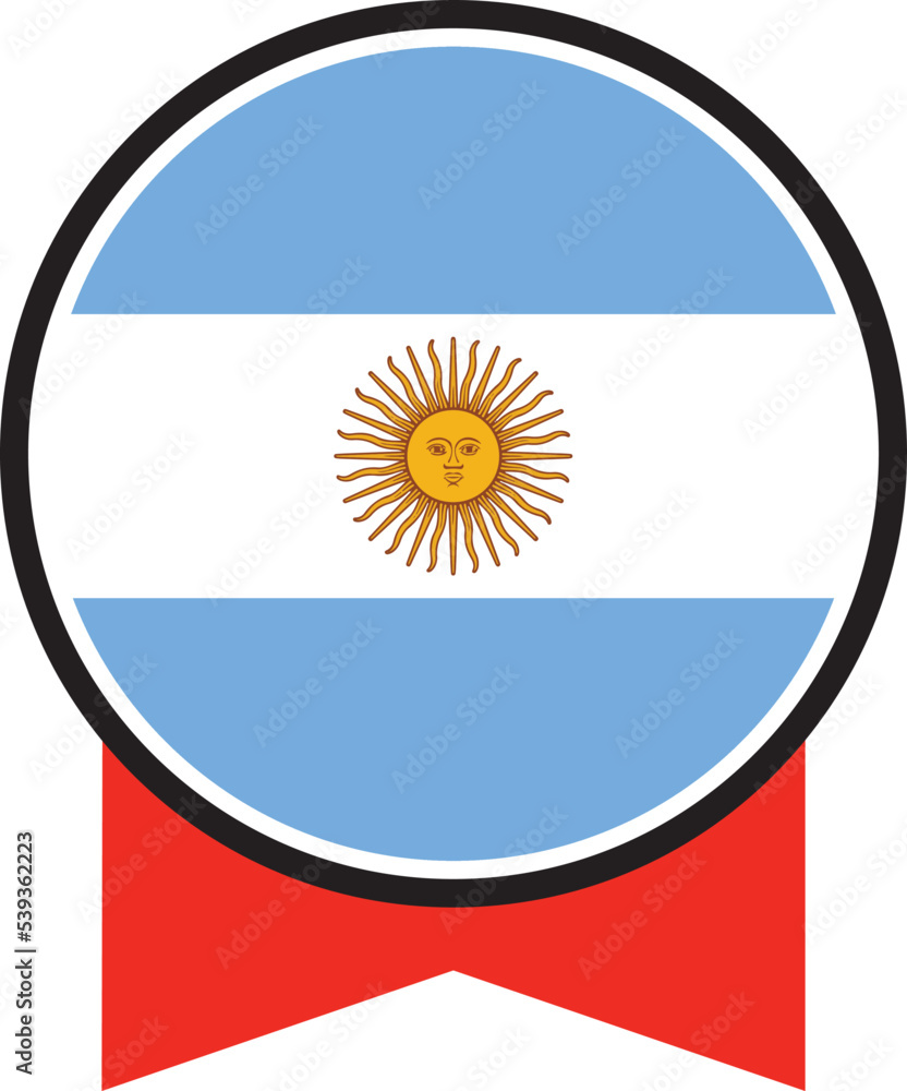 Fototapeta premium Argentina flag, the flag of Argentina, vector illustration 