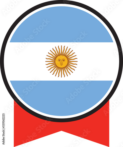 Argentina flag, the flag of Argentina, vector illustration	