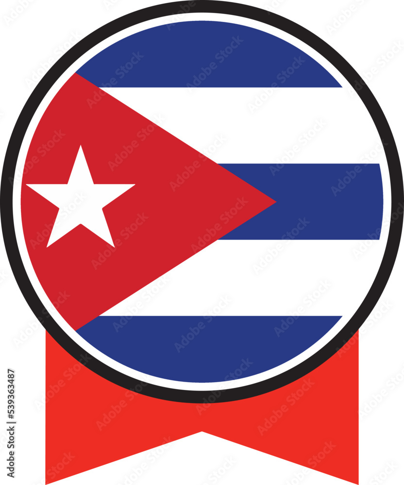 Cuba flag, the flag of Cuba, vector illustration Cuba flag, the flag of Cuba, vector illustration