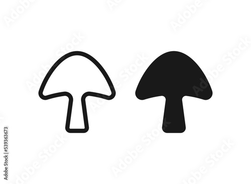 Mushroom vector icon. Mushroom icon illustration isolated vector sign symbol.