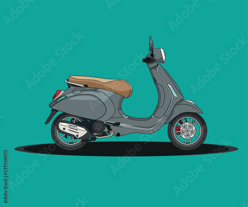 Scooter with flat design vector