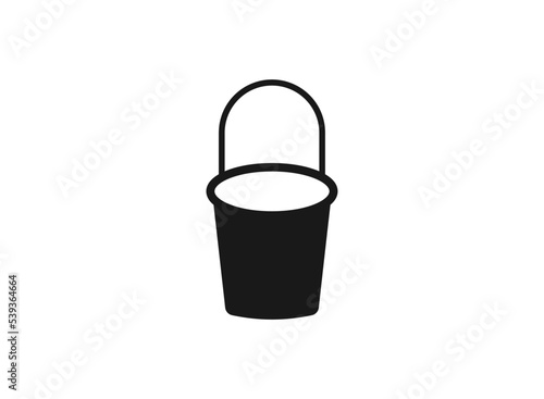Bucket icon isolated sign symbol and flat style for app, web and digital design. Vector illustration.