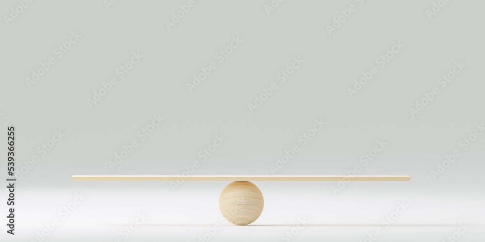 wooden scale balancing. Concept of equality and balance. copy space. grey background wooden scale balancing. Concept of equality and balance. copy space. grey background