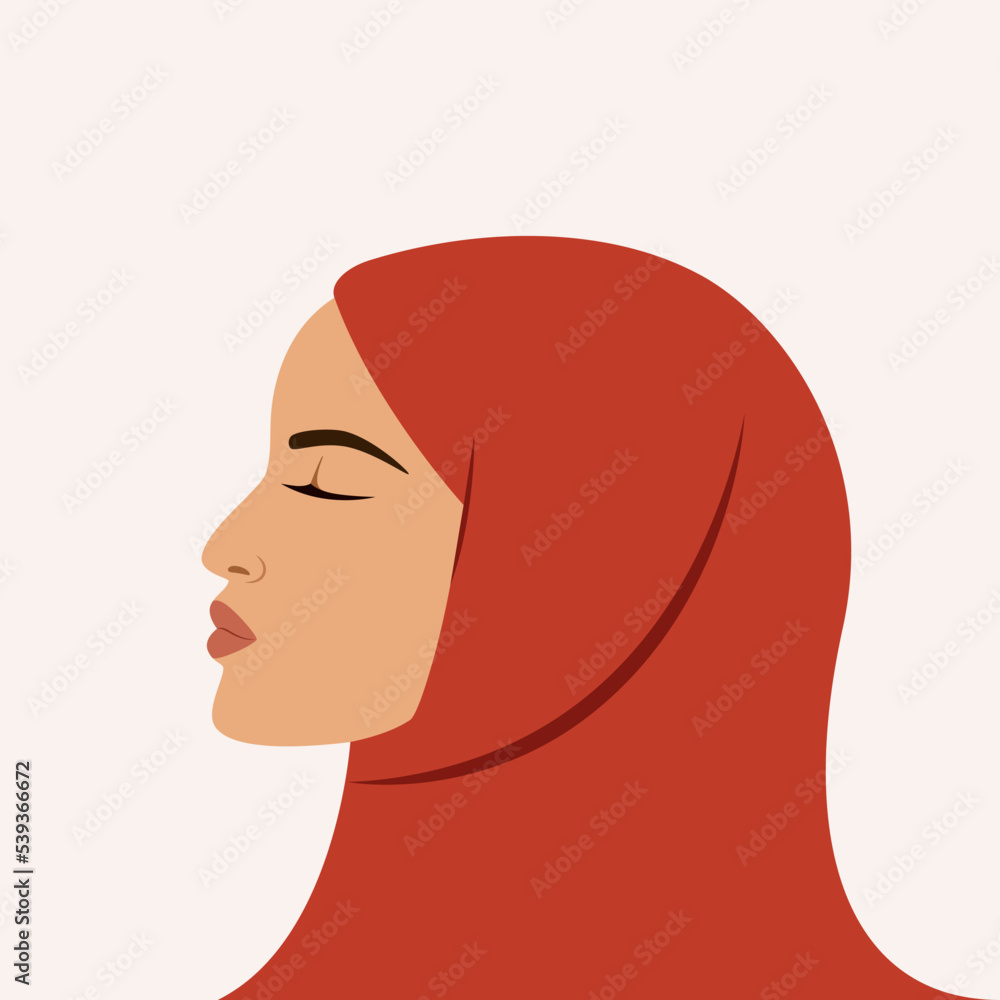 A young woman in a hijab. Portrait.
A young woman in a hijab. Portrait.