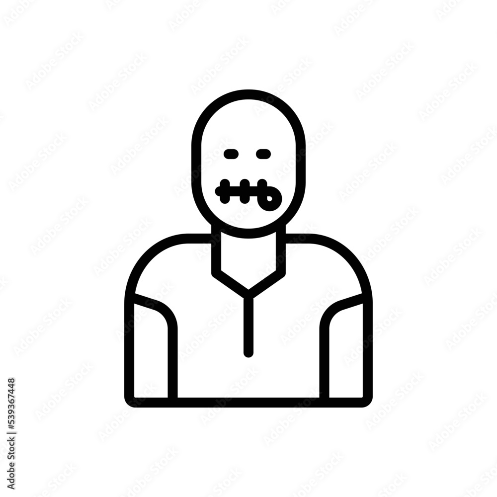 Black line icon for secrets Black line icon for secrets