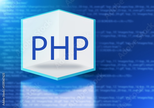 PHP programming. PHP logo o...