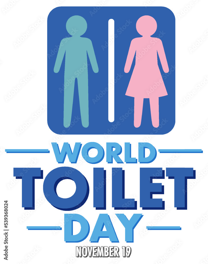 World toilet day text design