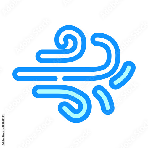 wind air clean color icon vector. wind air clean sign. isolated symbol illustration