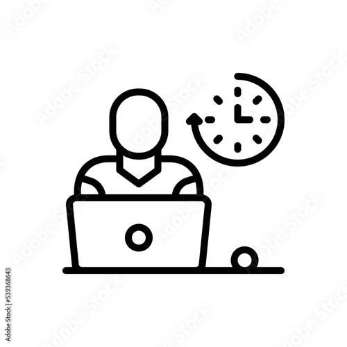 Black line icon for frequent