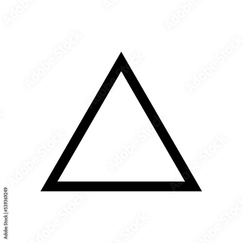 Triangle outlined shape icon 