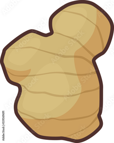 シンプルでかわいいショウガのイラスト