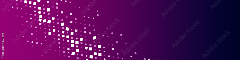 Geometric colored mosaic background frame. Texture of chaotic squares, dots, fragments, pixel. Connection of ornament lines. Banner for technology, websites, presentations. Vector