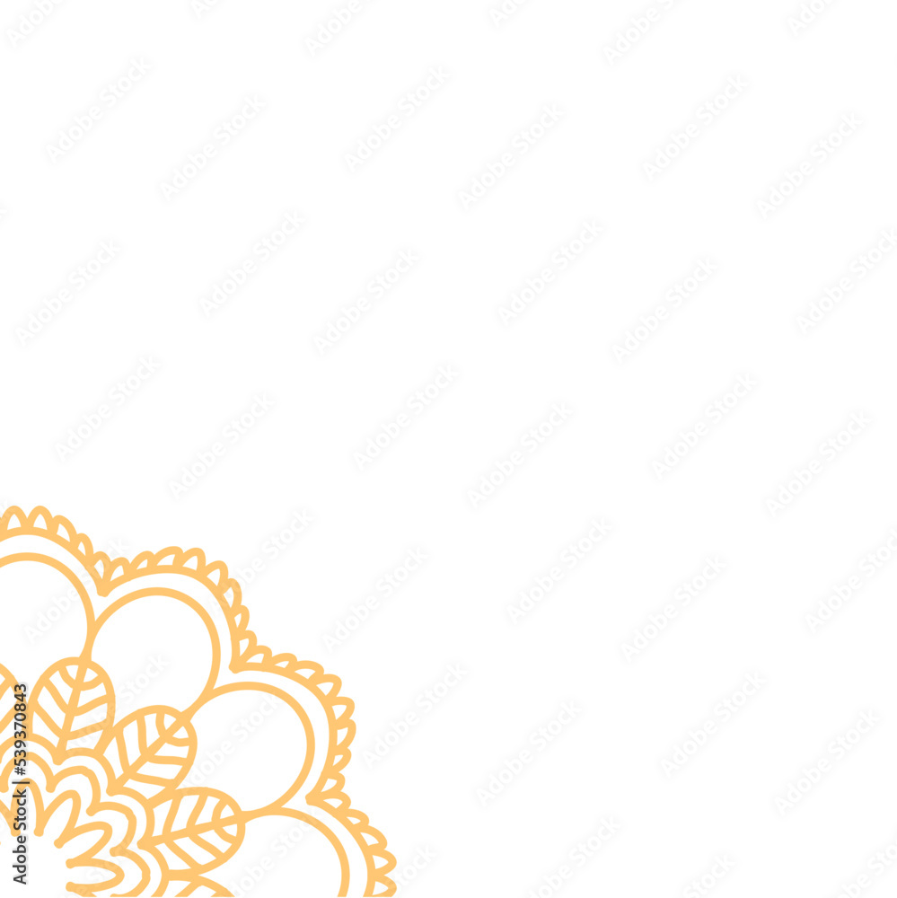 Fototapeta premium Golden mandala ornament corner border