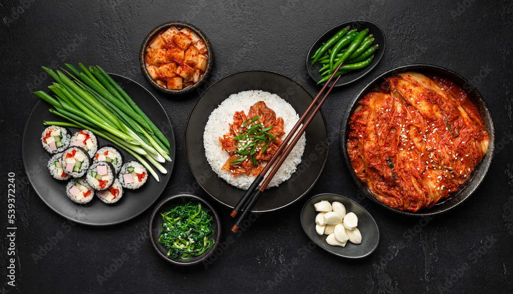 A set of Korean dishes