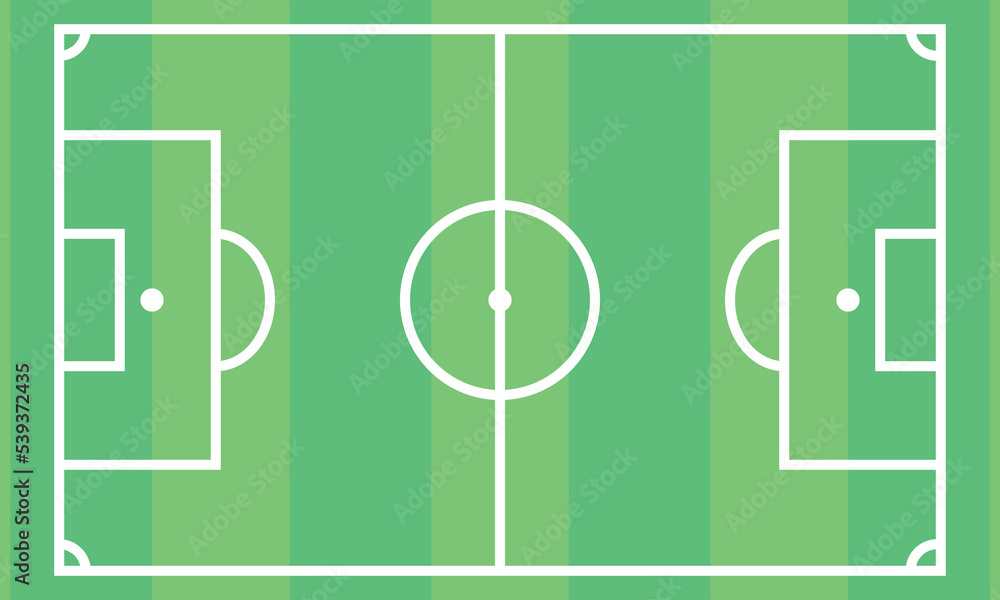 Scheme of the football field, soccer field. Vector illustration sports