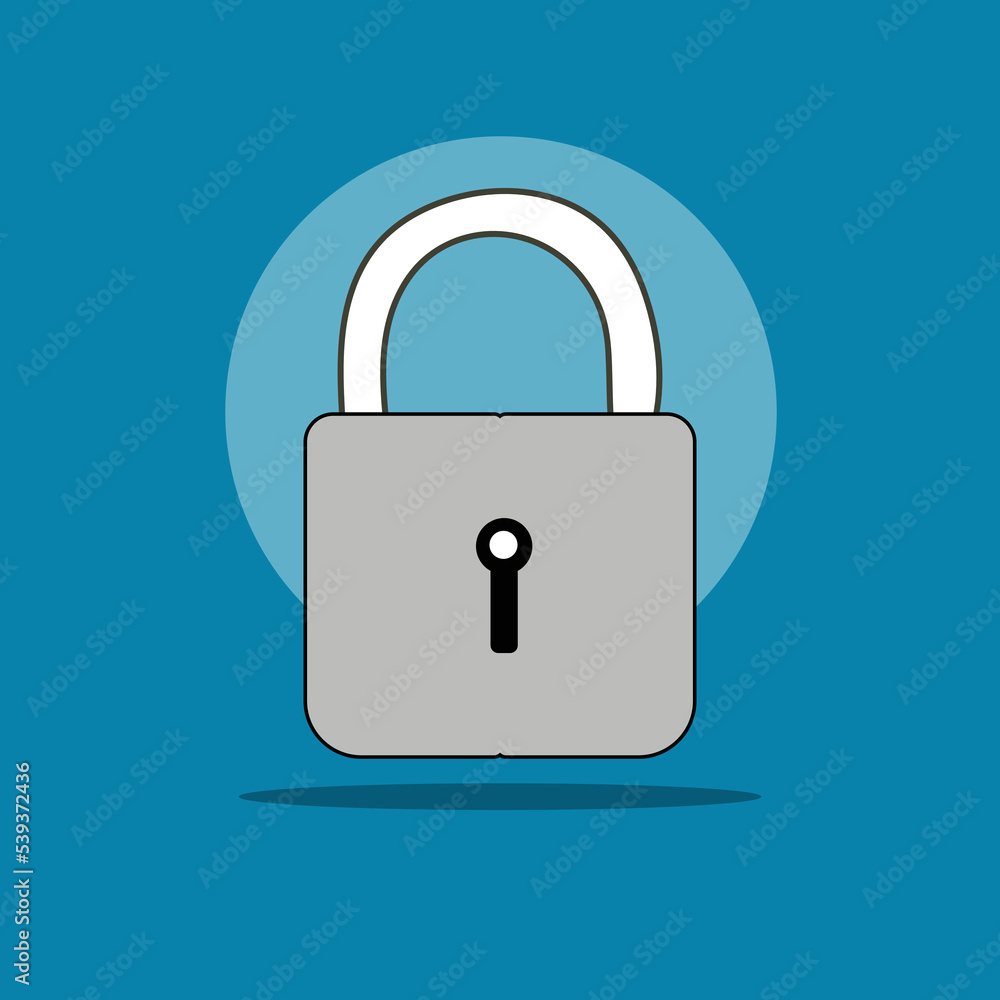 Security lock illustration vector art design. Security lock illustration vector art design.