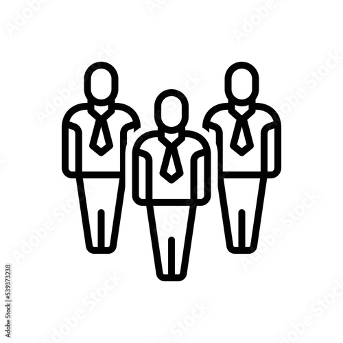Black line icon for directors