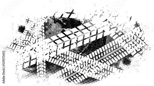 Vector Print Textured Tire Track banner. Design Element . Car tread silhouette . Mud splash grunge texture. 