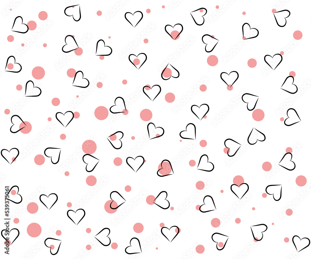 seamless pattern with red hearts seamless pattern with red hearts