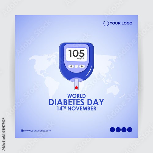 vector illustration for world diabetes day, flyer, banner, poster, and card.