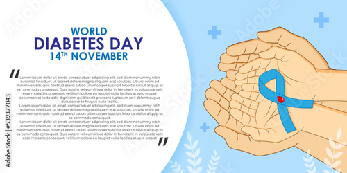 vector illustration for world diabetes day, flyer, banner, poster, and card.