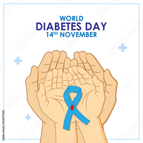 vector illustration for world diabetes day, flyer, banner, poster, and card.