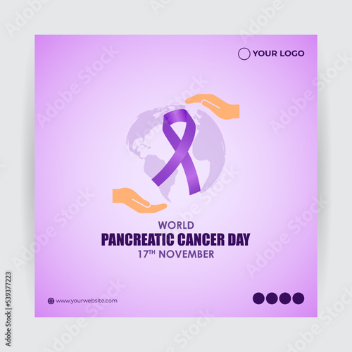 Vector illustration for World Pancreatic Cancer Day 17 November