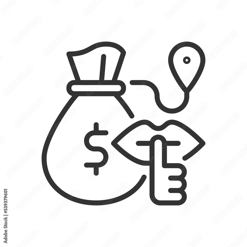 Bulk cash smuggling linear icon. Large sum of money. Thin line customizable illustration. Contour symbol. Raster isolated outline drawing Bulk cash smuggling linear icon. Large sum of money. Thin line customizable illustration. Contour symbol. Raster isolated outline drawing