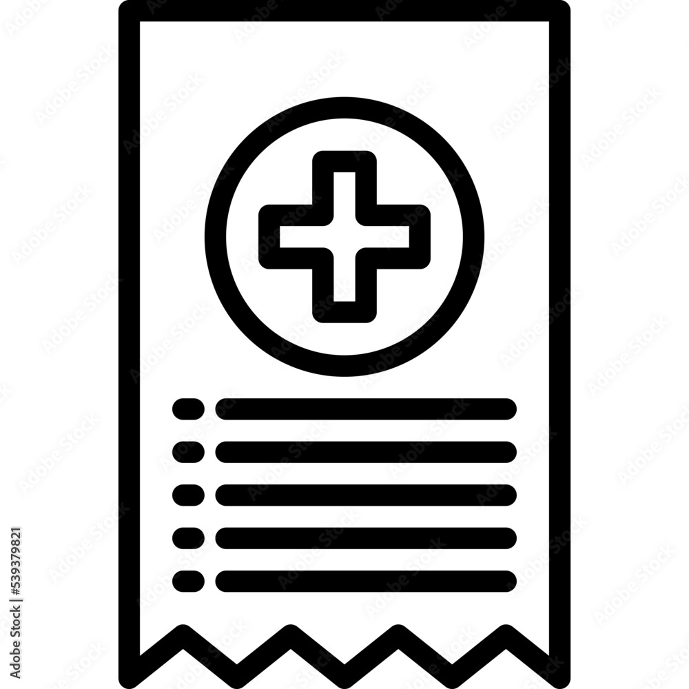 Fototapeta premium Bill blue outline icon