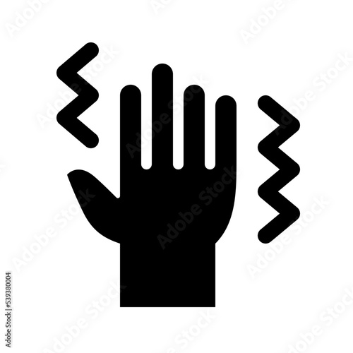 Hand Tremor Glyph Icon Vector