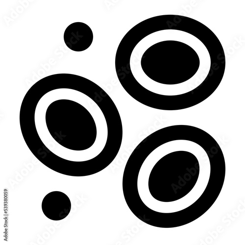 Blood Cells Glyph Icon Vector