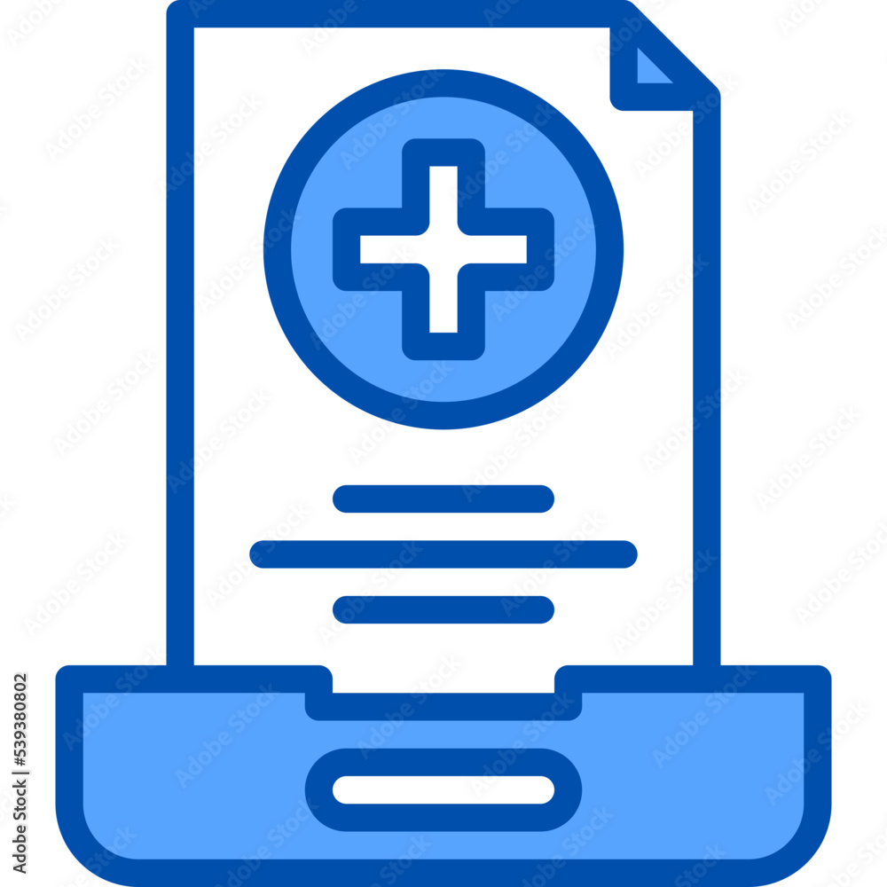 Fototapeta premium Archive blue outline icon