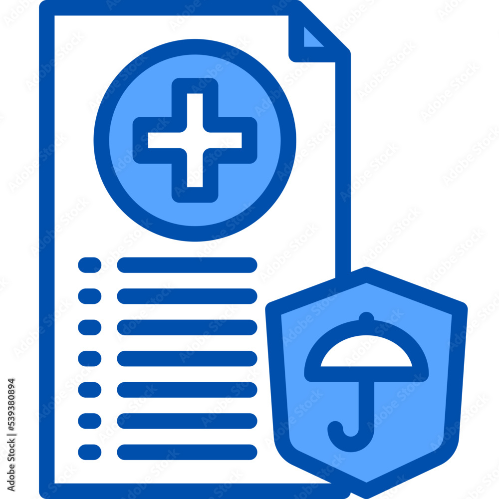 Fototapeta premium Insurance_1 blue outline icon