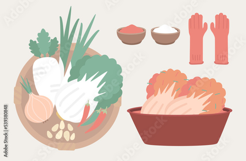 겨울 김치 담그기 김장 일러스트 이미지 모음
