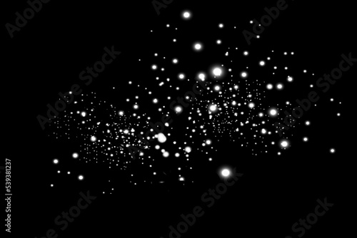 The dust sparks and golden stars shine with special light. Vector sparkles on a transparent background. Christmas light effect. Sparkling magical dust particles.