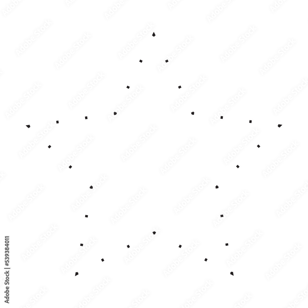 Fototapeta premium Star shape dotted icon vector symbol for creative graphic design ui element in a pictogram illustration