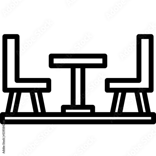 Dining table outline icon © xnimrodx