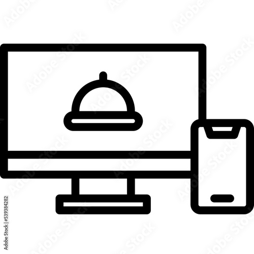 Online order outline icon
