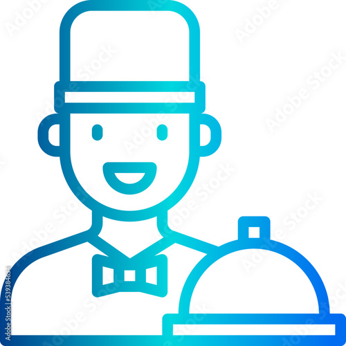 Waiter outline icon