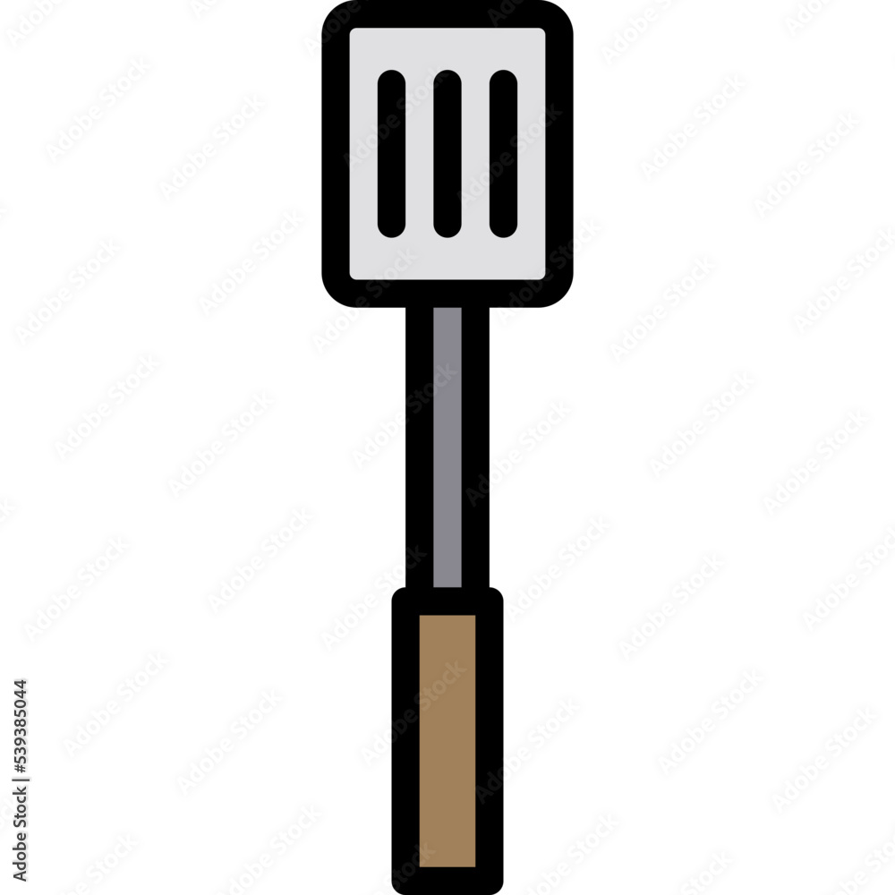 Spatula blue outline icon Spatula blue outline icon