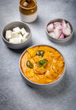 Kadai Paneer is a spicy, flavourful and delicious gravy dish made with  paneer, bell pepper, and onion in a freshly ground spice and served with chappati or lachcha parantha
