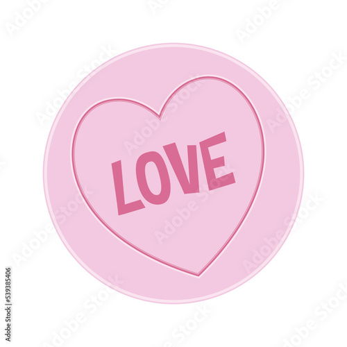 Loveheart Sweet Candy - Love Message vector Illustration photo