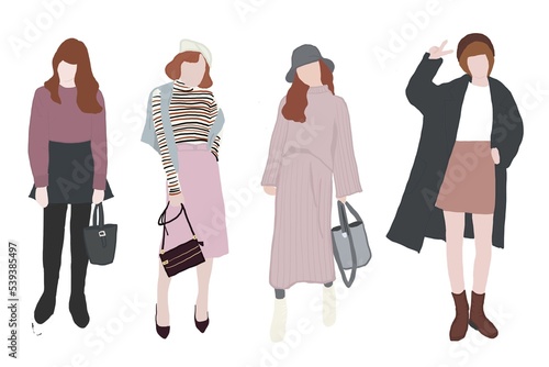 woman cartoon fashion illustration