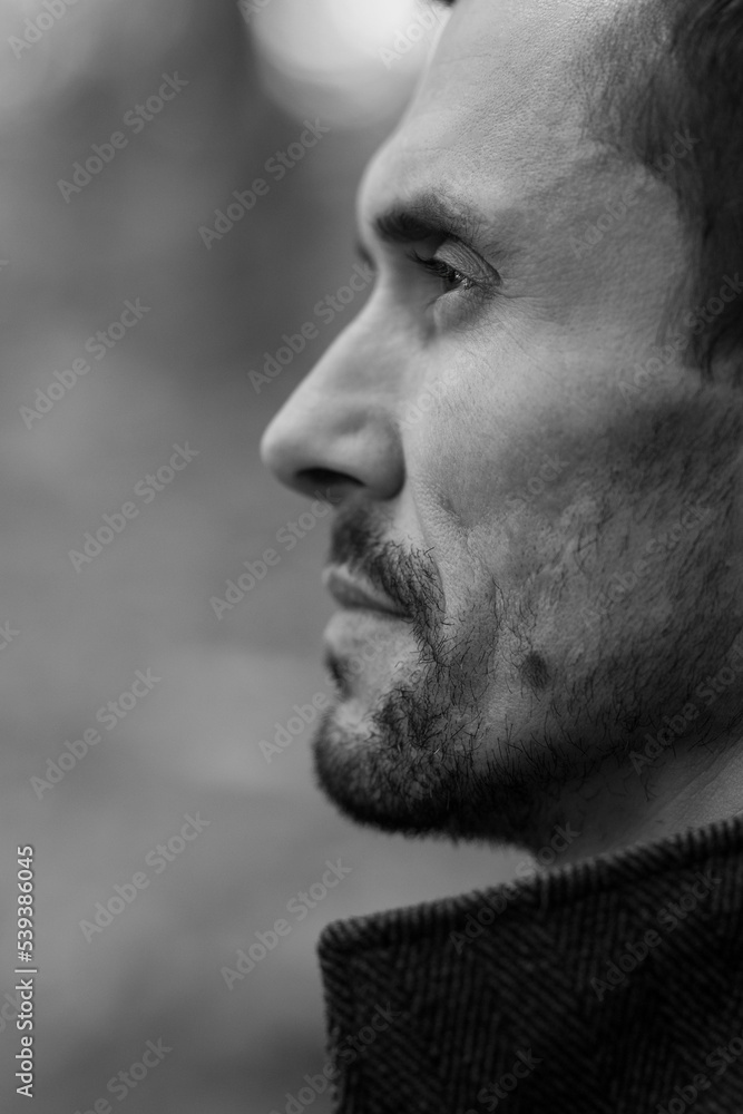 Fototapeta premium male portrait b/w