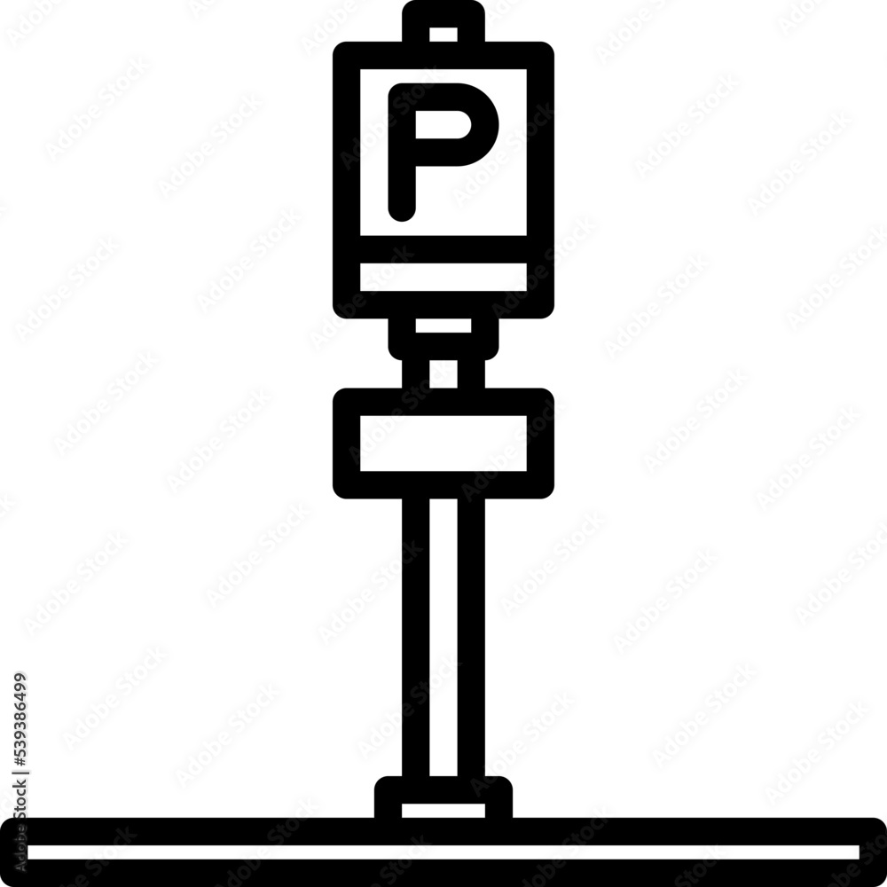Parking outline icon Parking outline icon