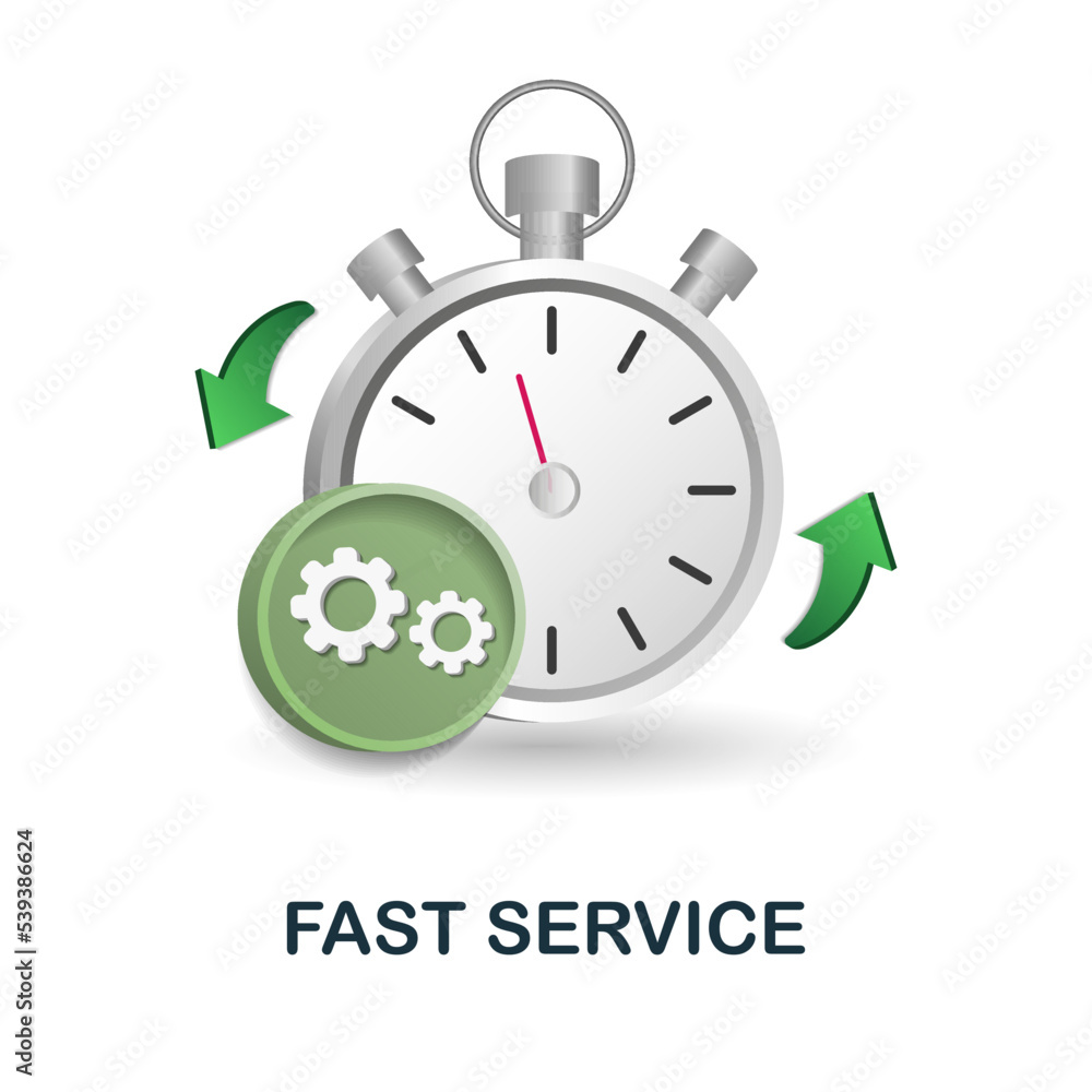 Fast Service icon. 3d illustration from customer support collection. Creative Fast Service 3d icon for web design, templates, infographics and more Fast Service icon. 3d illustration from customer support collection. Creative Fast Service 3d icon for web design, templates, infographics and more